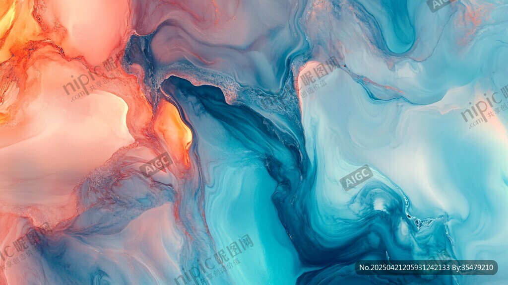 梦幻流体色彩艺术画面