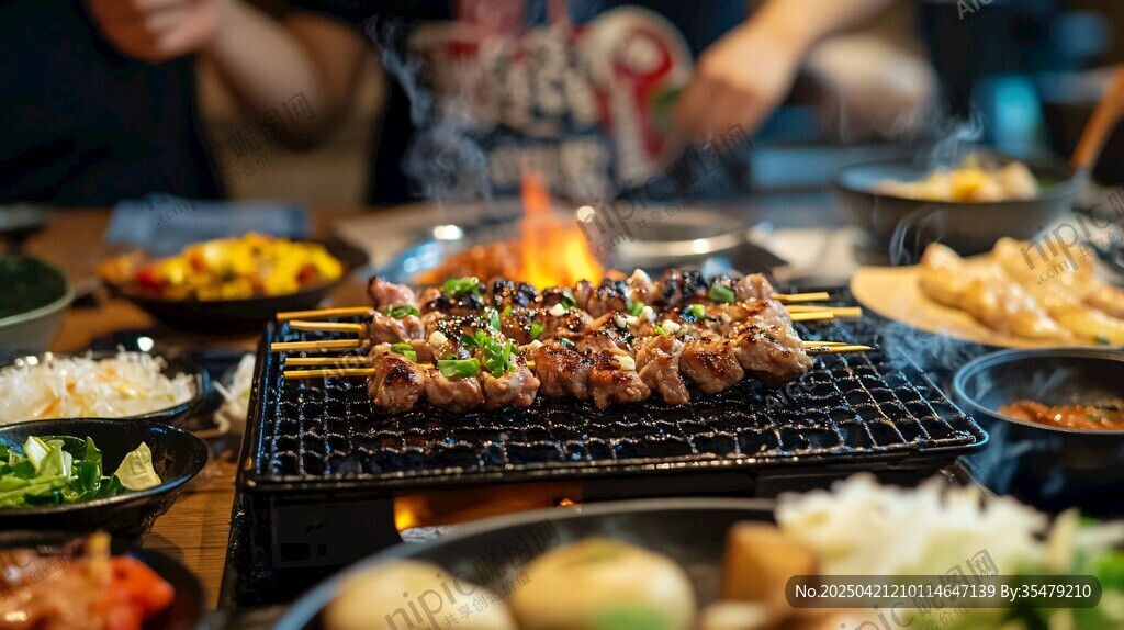炭火烤肉盛宴 多样美味齐聚