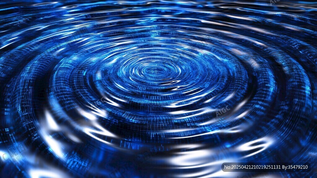 蓝色水波纹科技感动态画面