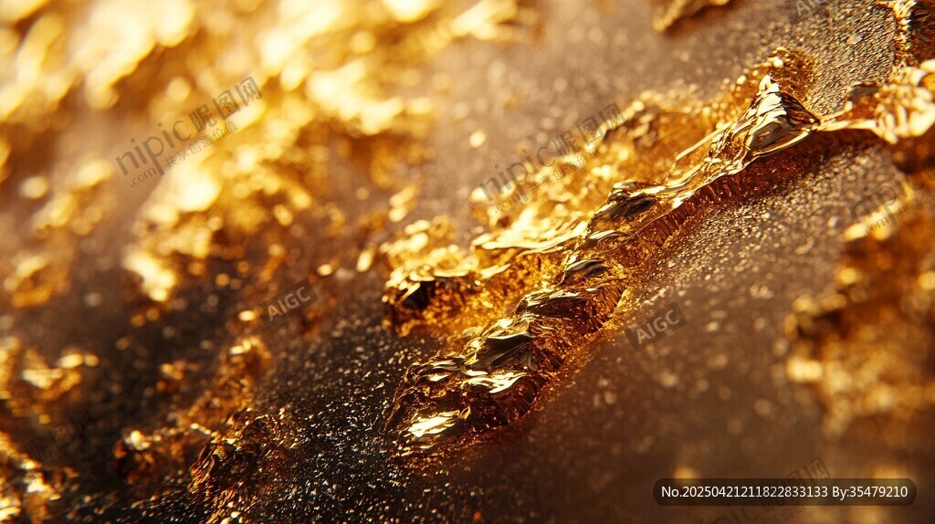 金色纹理特写