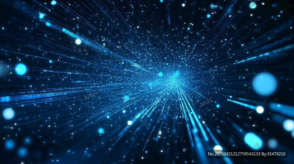 蓝色宇宙星光动感背景图