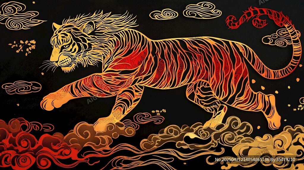 金虎跃云间