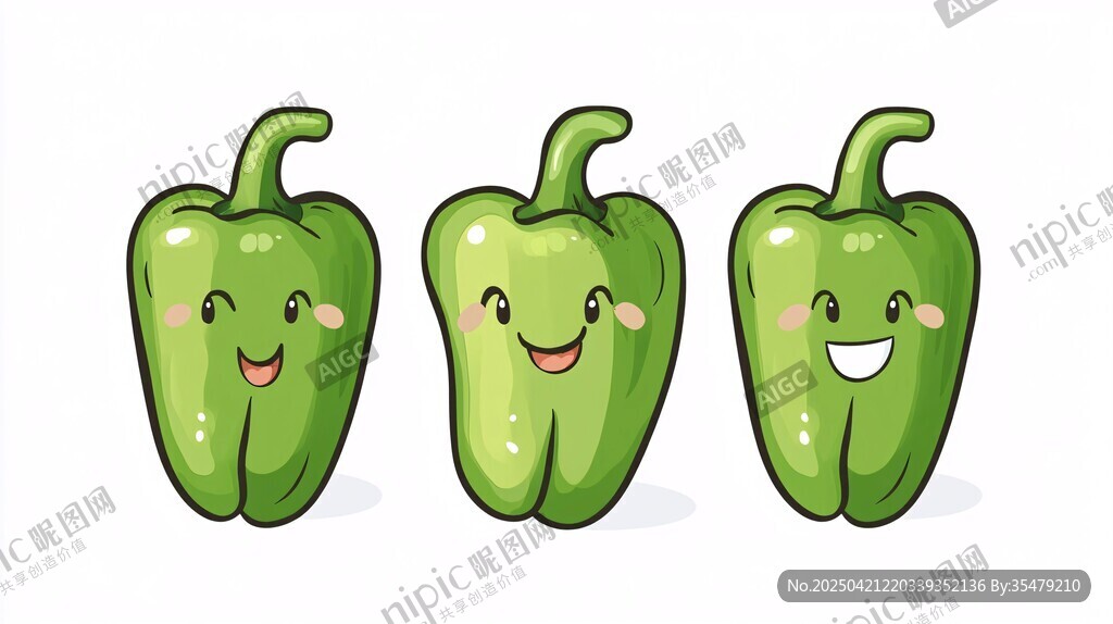 可爱绿青椒表情包