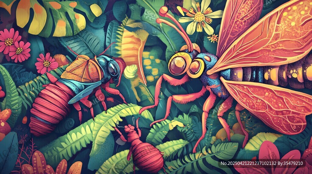 奇幻昆虫的丛林世界