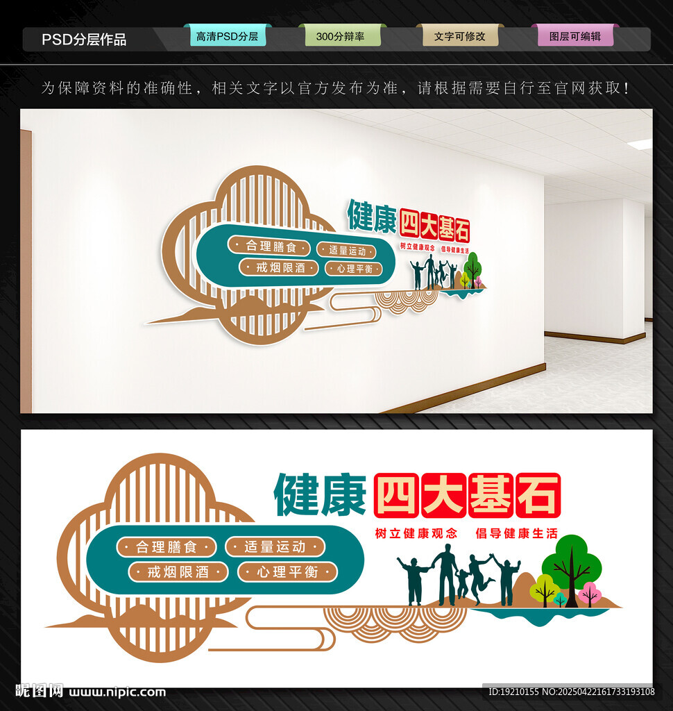 健康四大基石文化墙