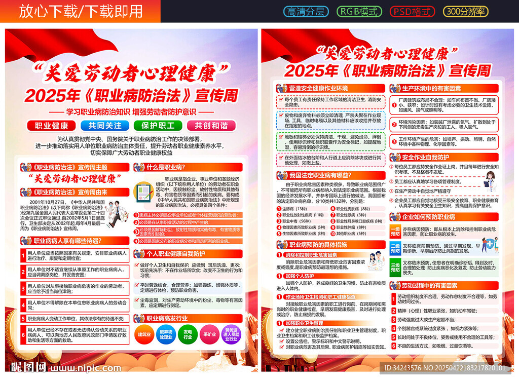 2025年职业病宣传周宣传单