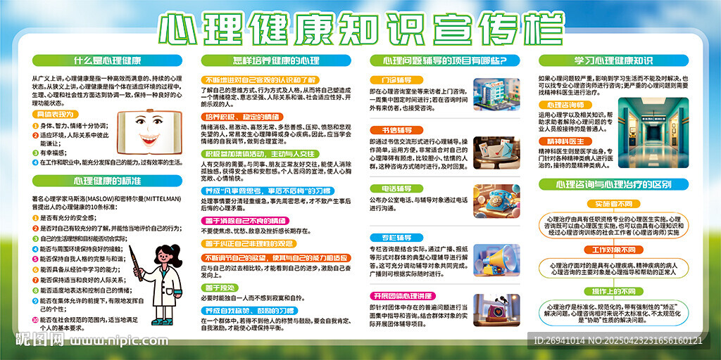 心理健康知识展板