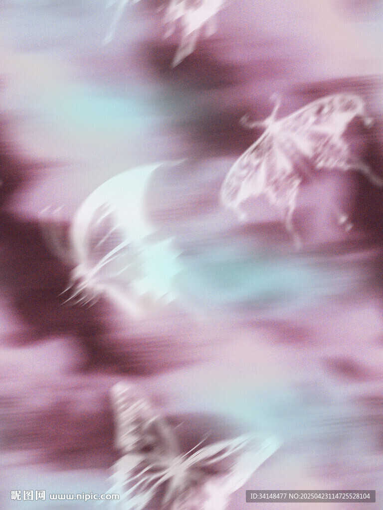 梦幻飘动的紫色系蝴蝶