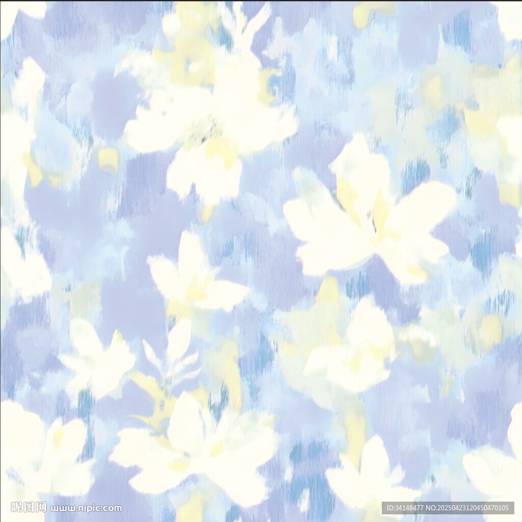 淡蓝背景上的清新白色花朵