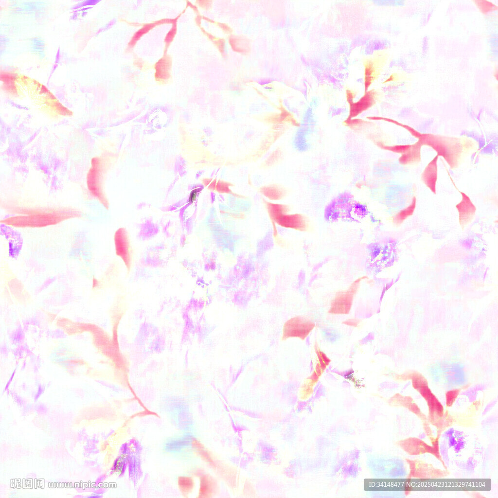 梦幻多彩花卉纹理图案