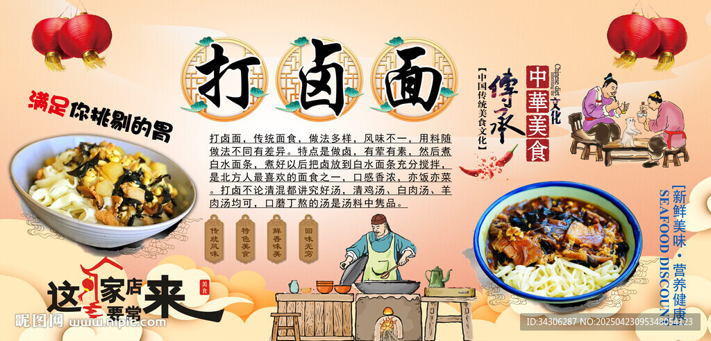 打卤面背景墙