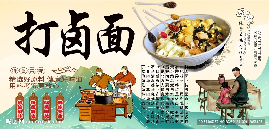 打卤面背景墙
