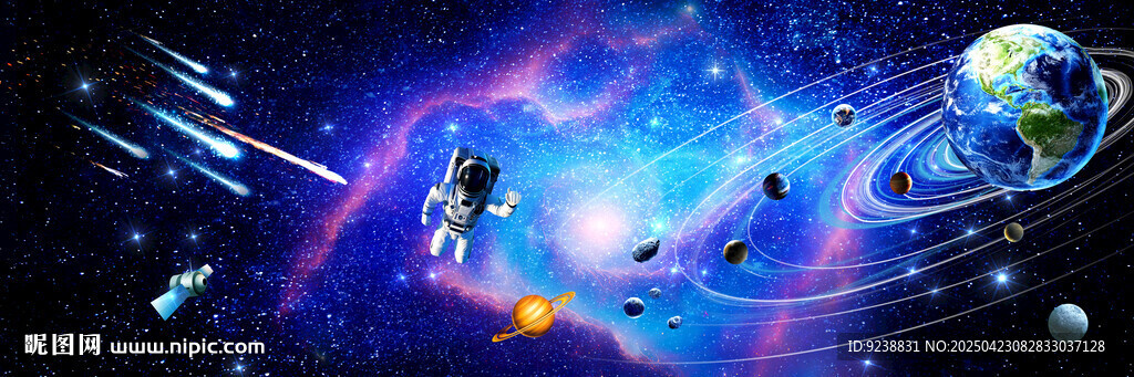 梦幻外太空星球宇宙星空黑洞背景
