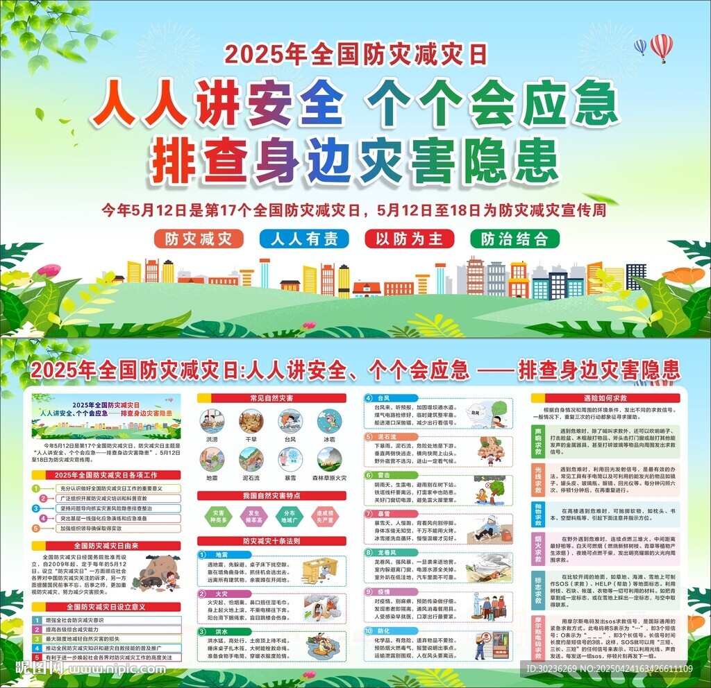 2025防灾减灾日宣传栏图片