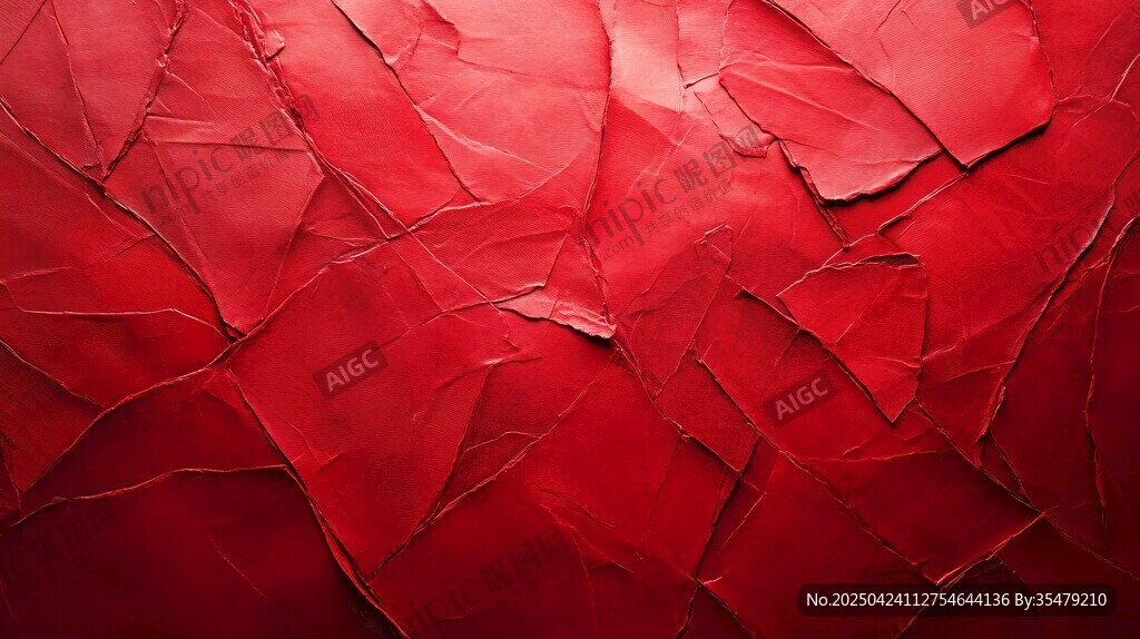 红色褶皱纹理背景