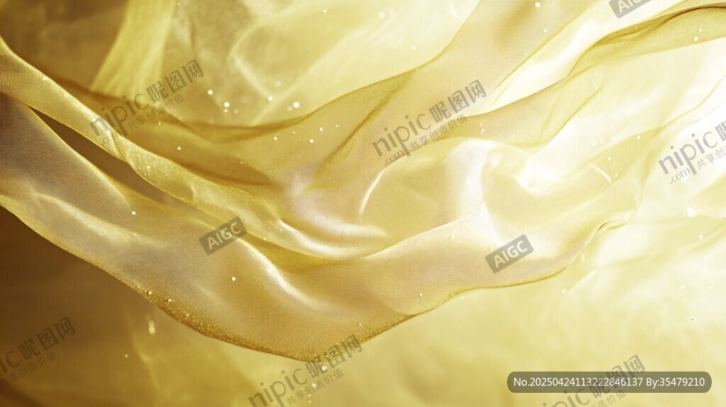 金黄绸缎 梦幻灵动纹理