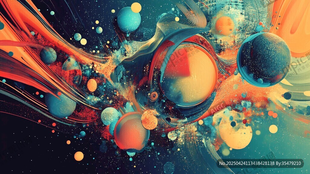 梦幻宇宙抽象艺术图景