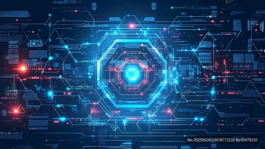 科技感十足的未来数字界面