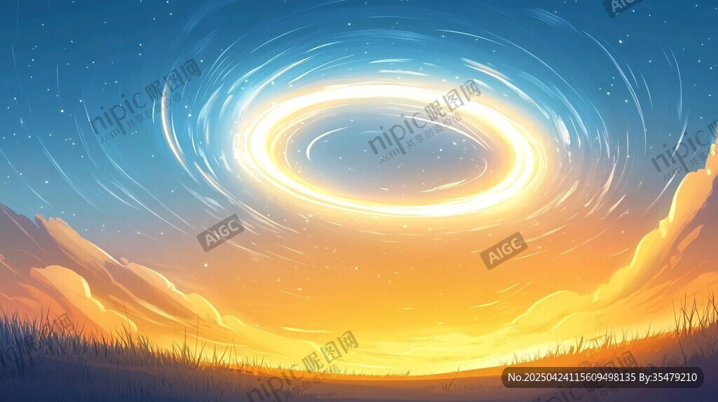 梦幻天际的神秘光环景象