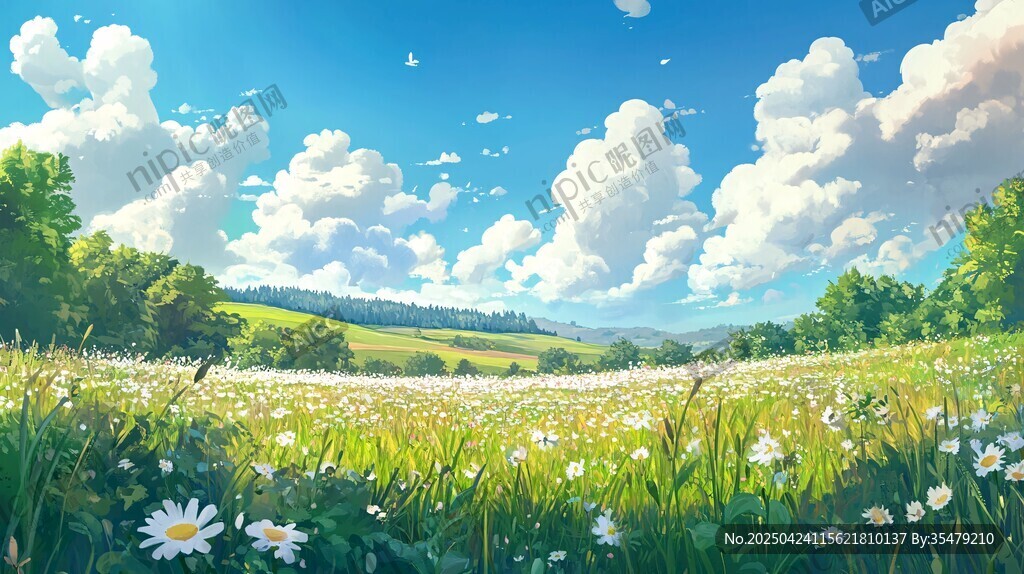 梦幻田园风光 雏菊盛放
