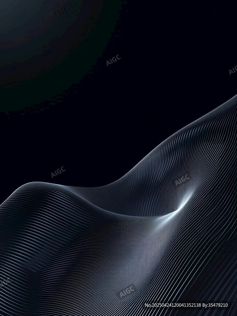 黑色波纹科技感抽象背景