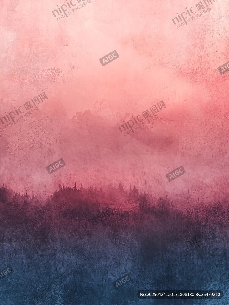 梦幻粉紫渐变森林背景图