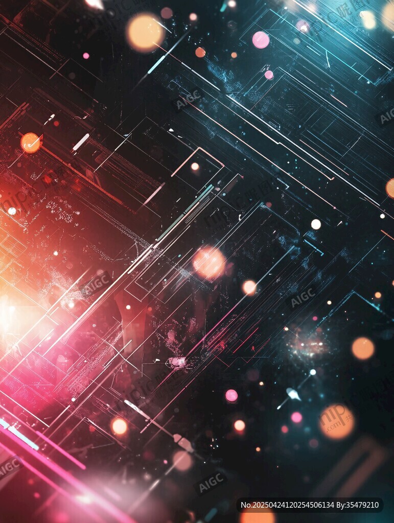 梦幻炫彩科技感光影背景