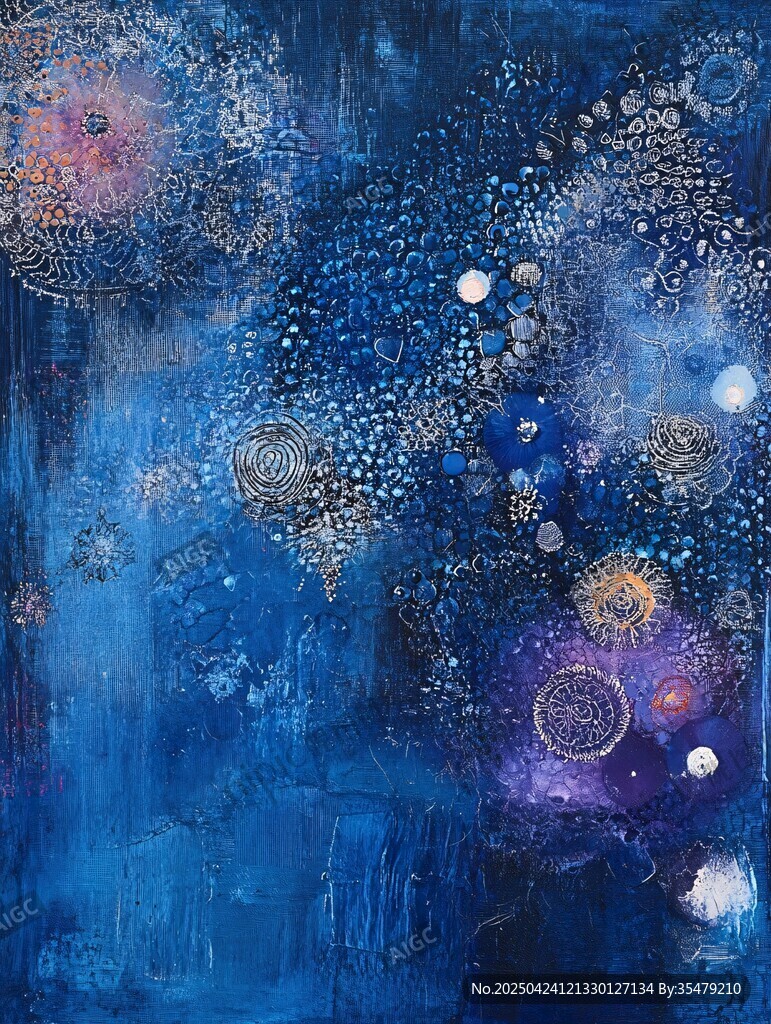 梦幻星空抽象艺术画作