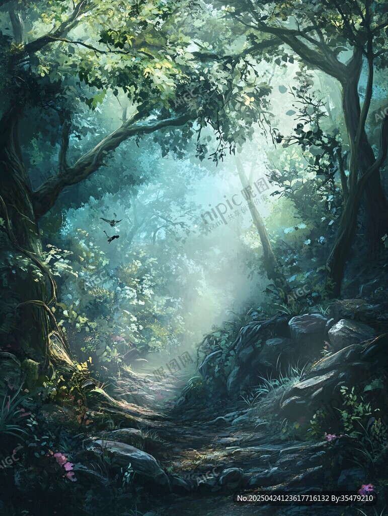 梦幻森林中的神秘小径