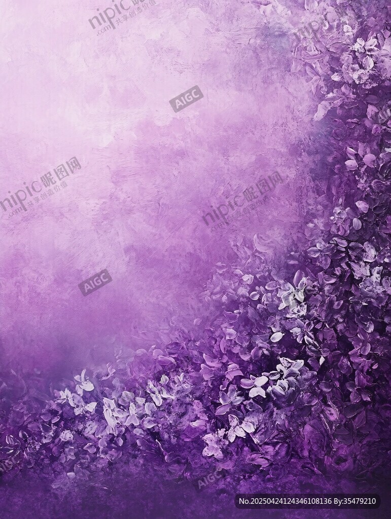 梦幻紫调花卉背景图