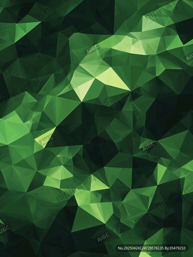 绿色多边形几何抽象背景
