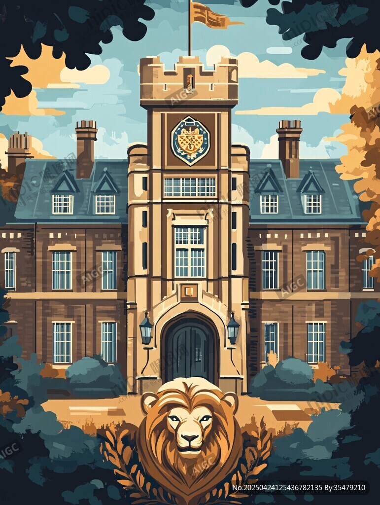 英式古典风格的宏伟建筑