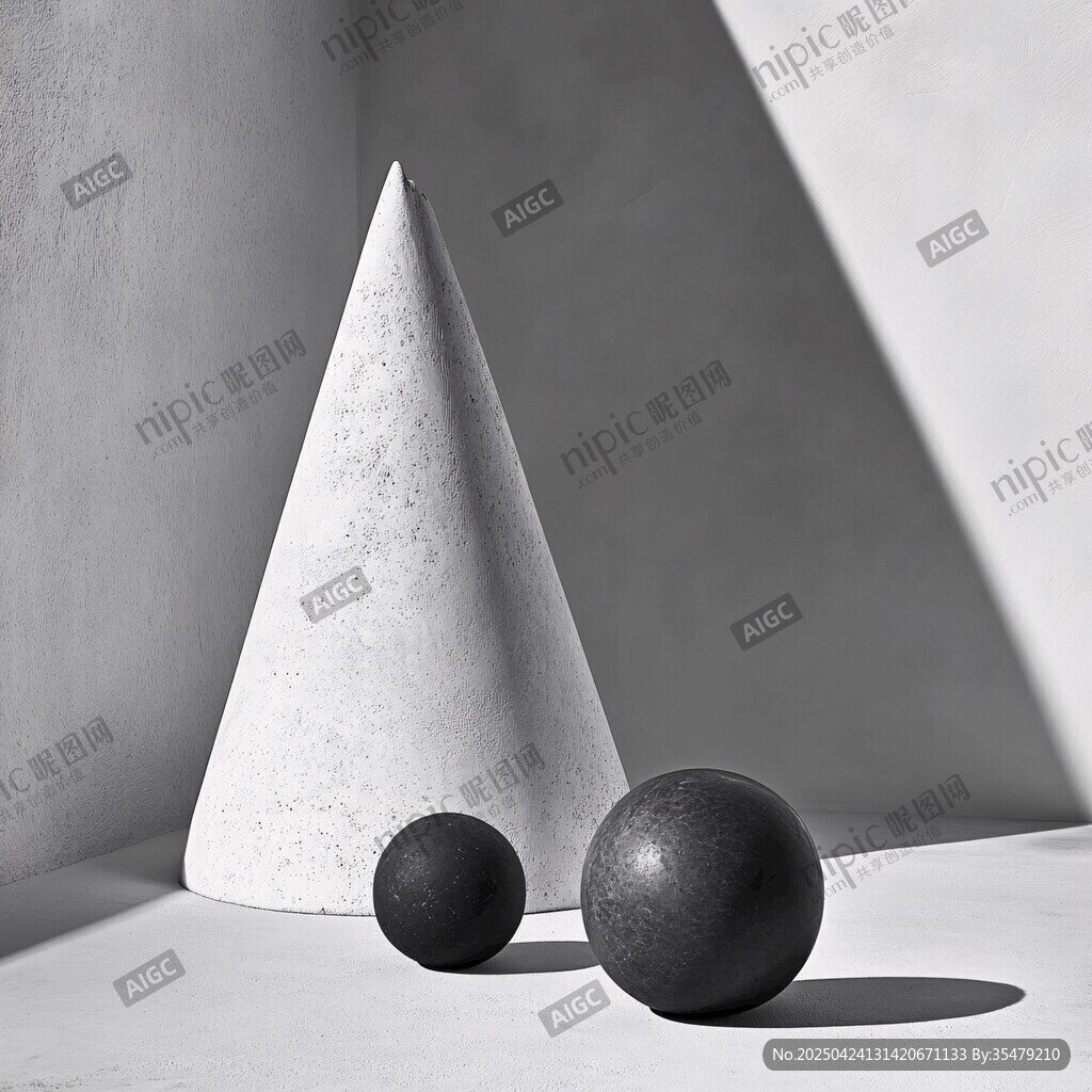 黑白几何静物的光影之美