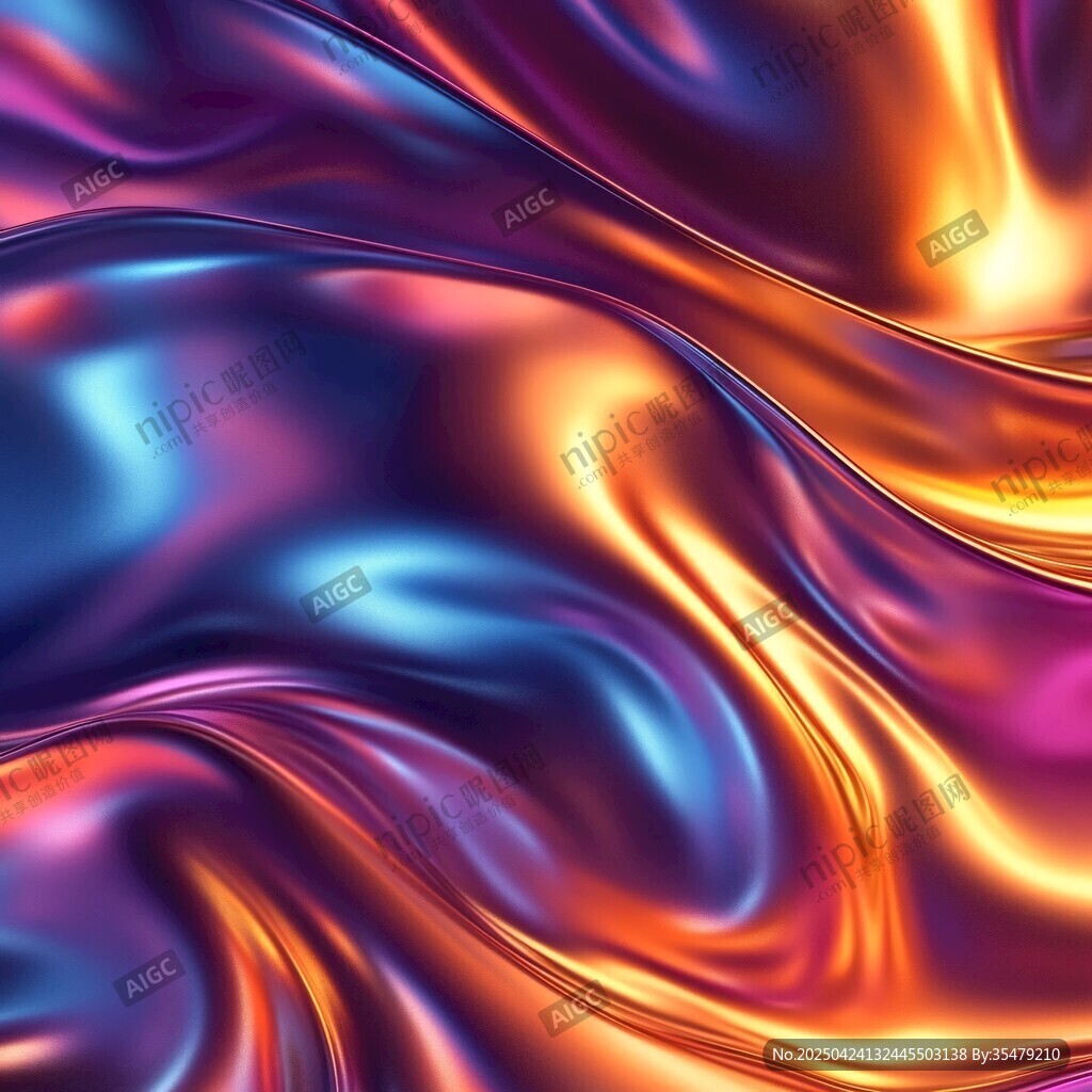 梦幻炫彩流动质感背景图