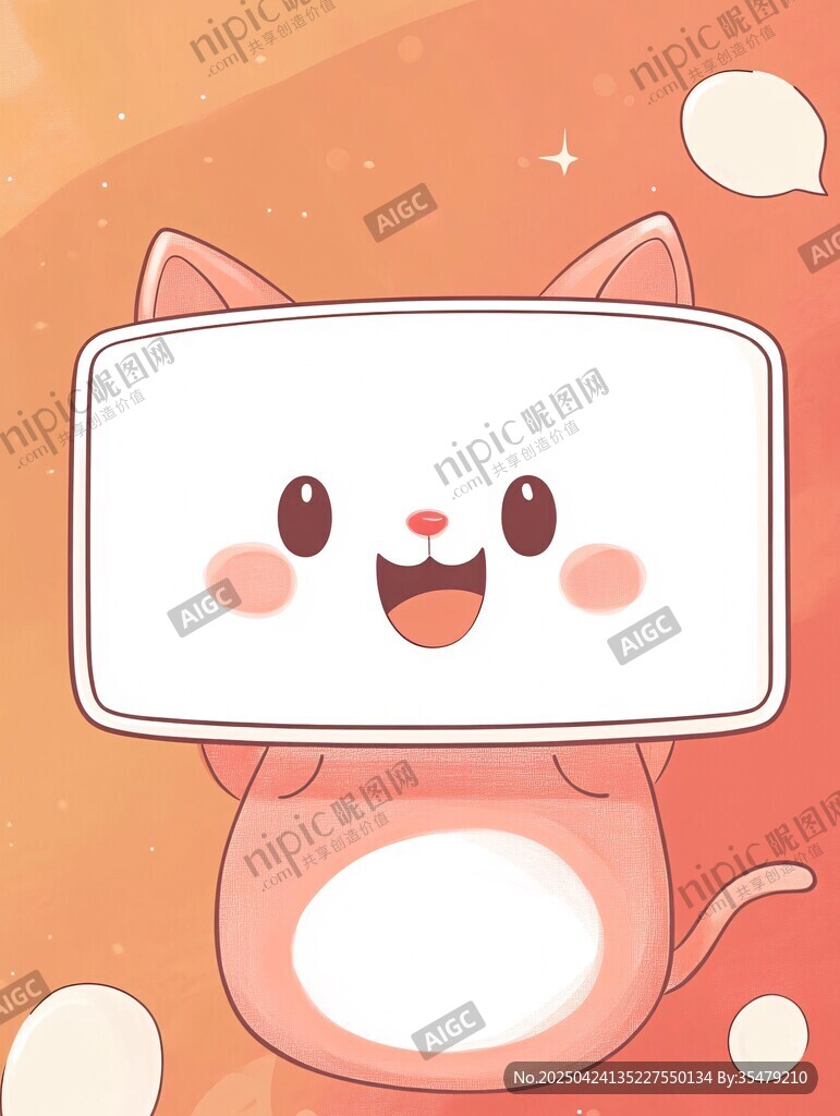 可爱小猫举牌萌趣画面