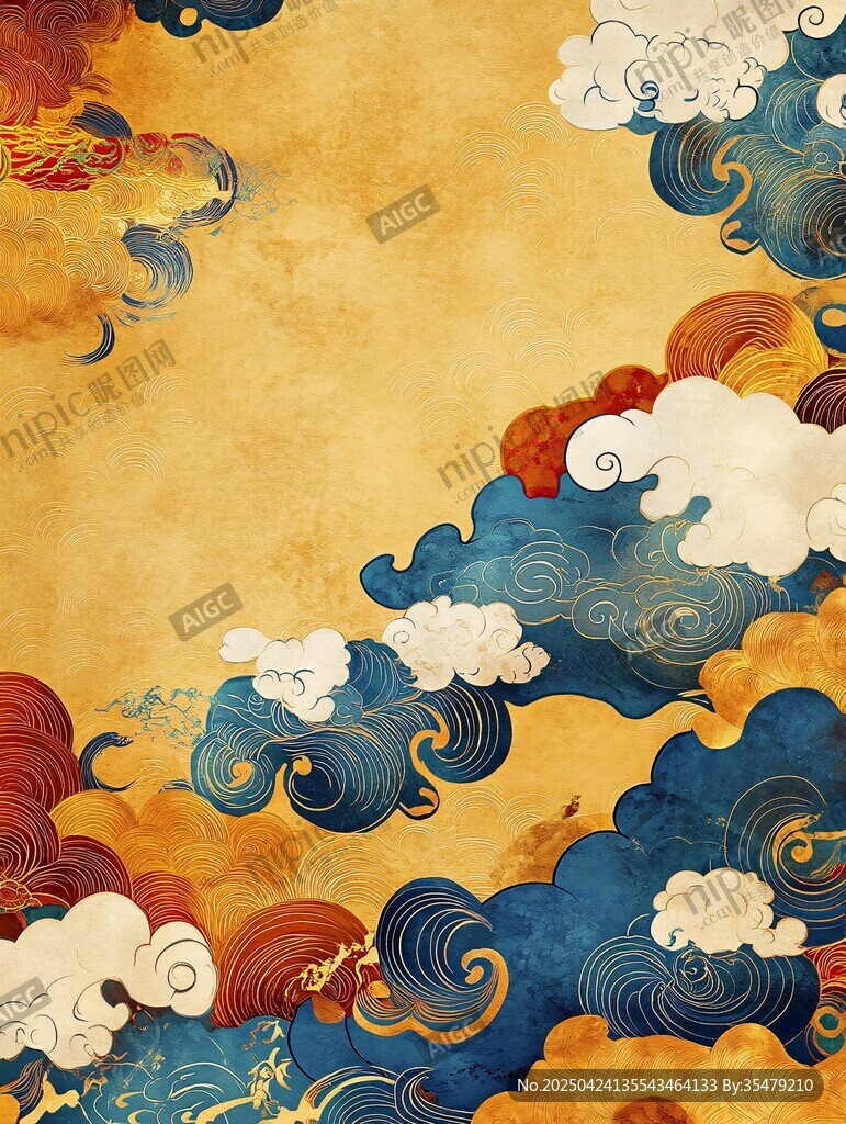 古风云纹背景图