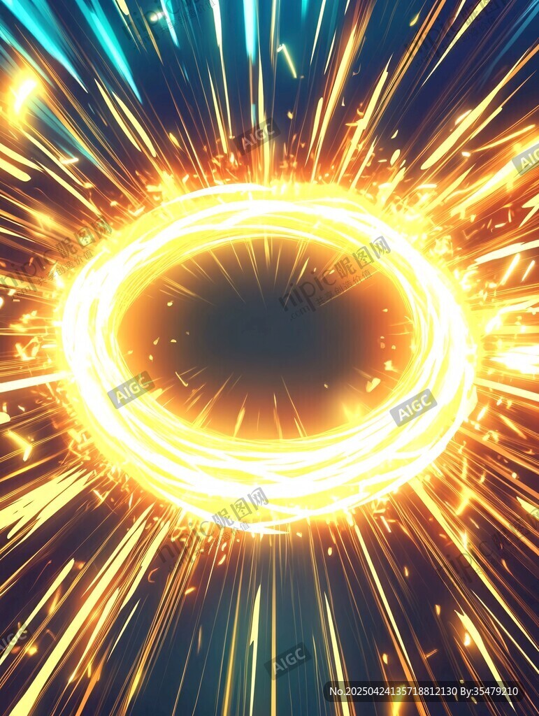 炫光能量圆环科幻特效图