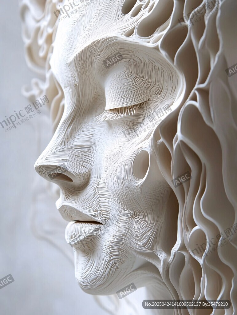 梦幻立体人脸雕塑艺术