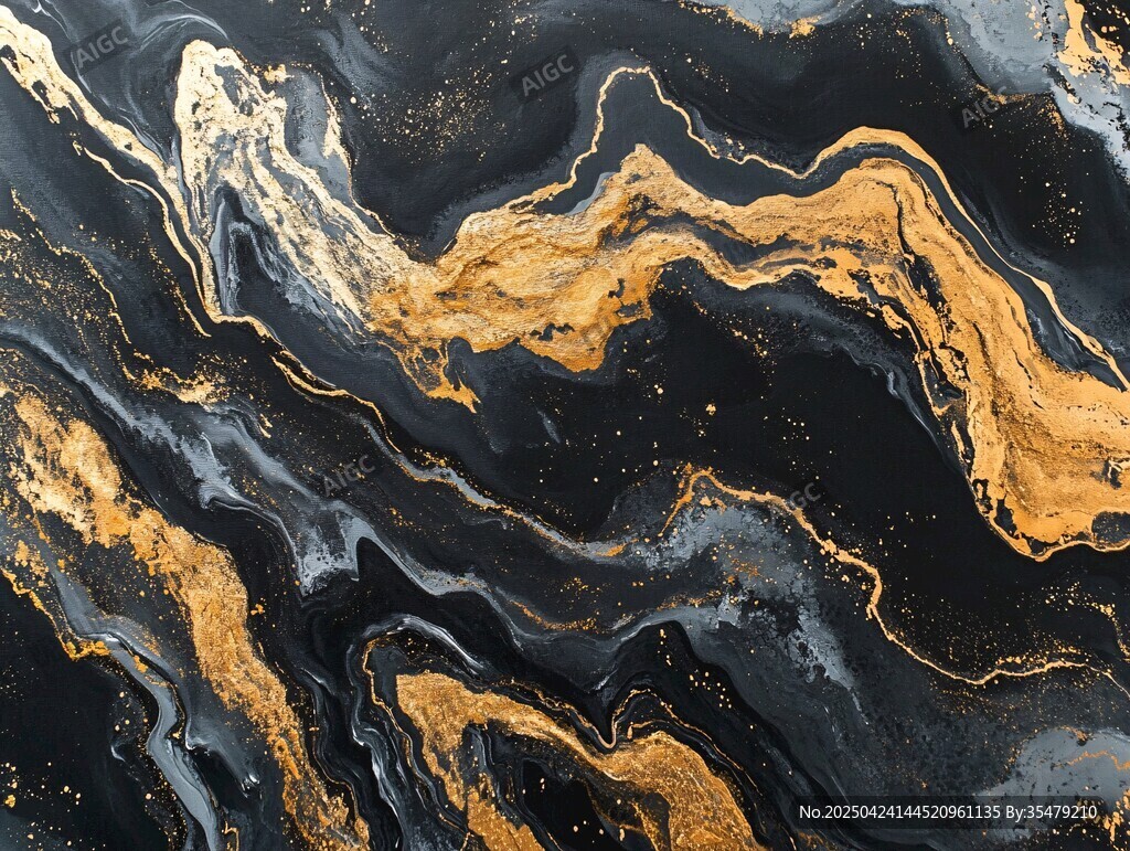 黑金大理石纹理艺术图案