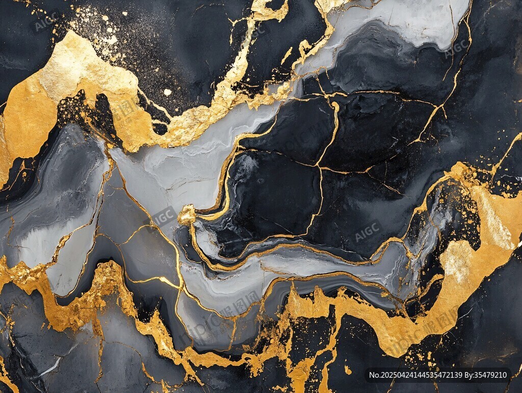 黑金大理石纹理艺术图案