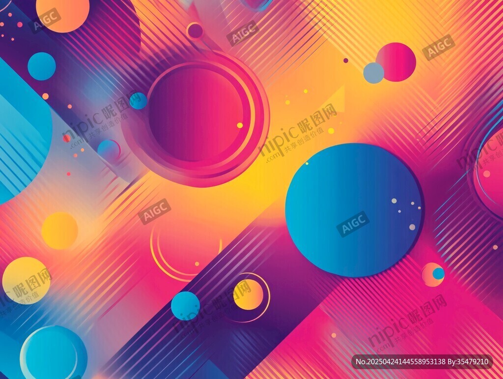 绚丽多彩几何抽象图案背景