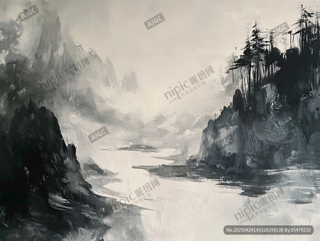 水墨山水间 意境悠然