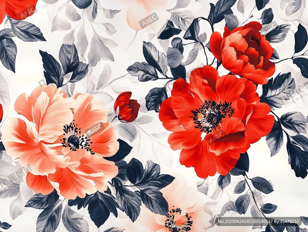 花卉图案布料