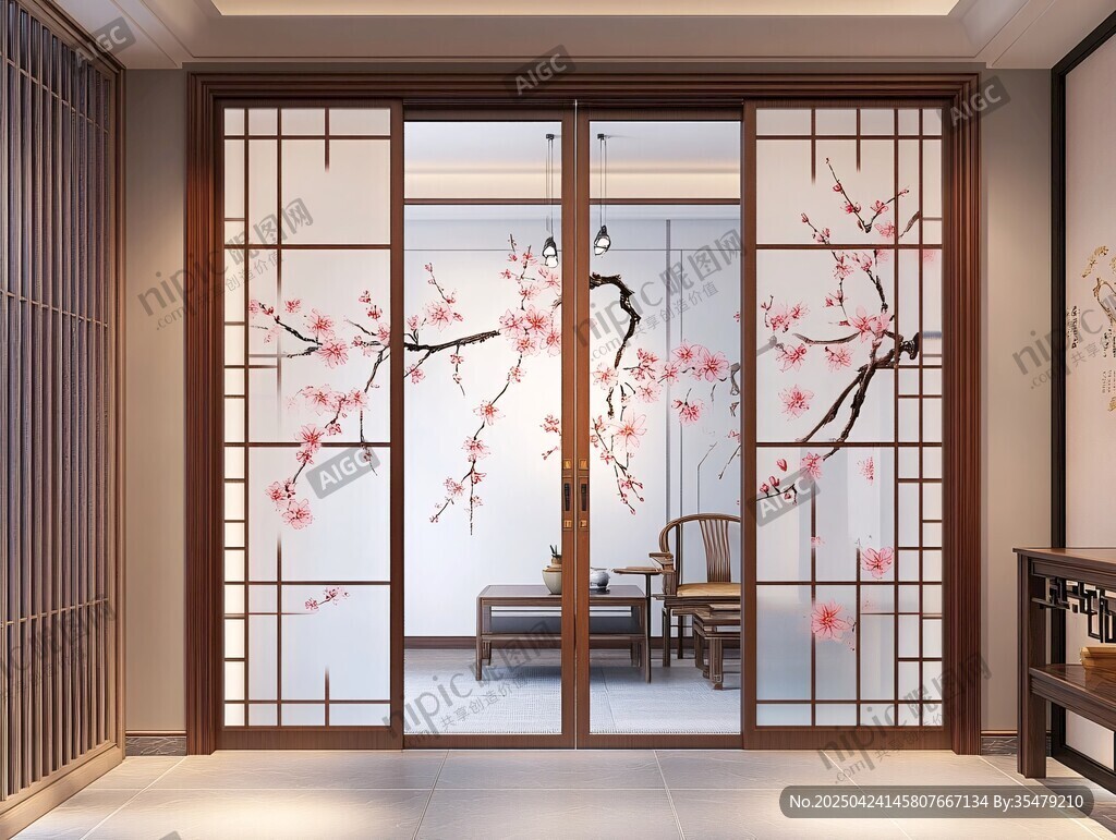 中式雕花隔断 雅致室内景