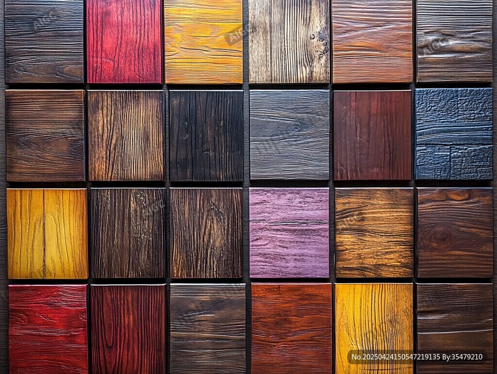 多彩木纹板材纹理展示