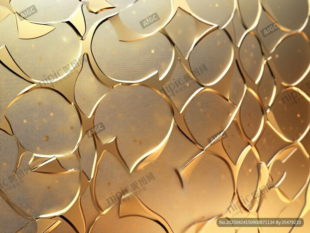 金色立体鳞片纹理背景图