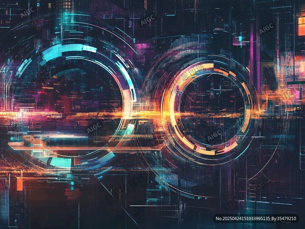 科技感十足的未来数字界面