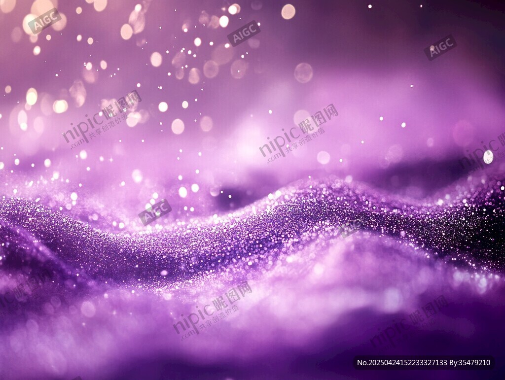 梦幻紫调闪光粒子背景