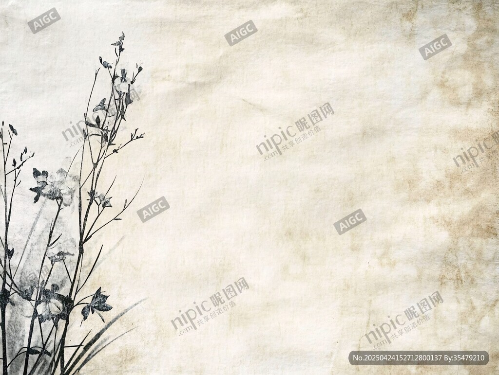 复古风花卉背景图
