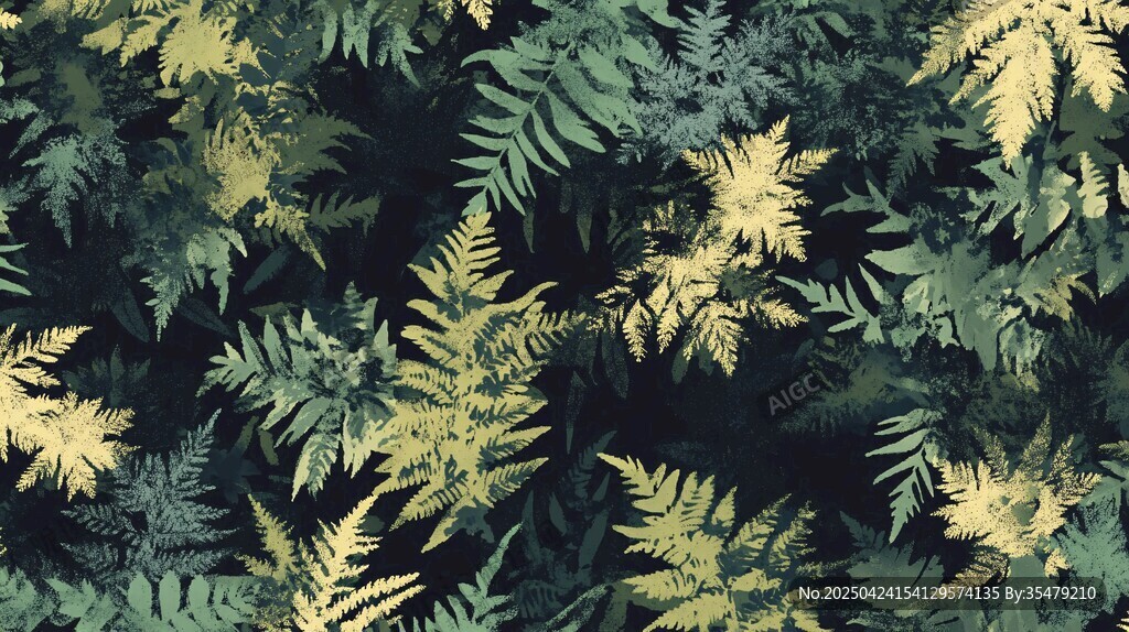 蕨类植物图案背景纹理